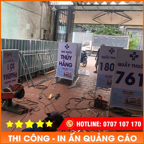 Thi công bảng bạt hộp đèn - Quảng Cáo Lục Giác - Công Ty Cổ Phần Thiết Kế Quảng Cáo Lục Giác